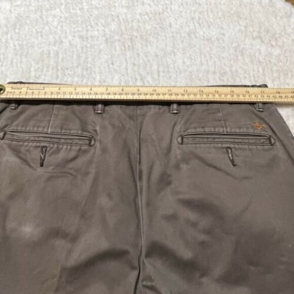 Dockers Mens Classic Khaki Brown Pants Flat Front Size 36 x 32 - Picture 10 of 12